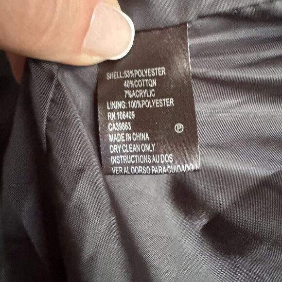 Tahari Womens Open Front Jacket 16W‎ Blue Geometric Pattern Tapestry Work Career - Picture 4 of 7